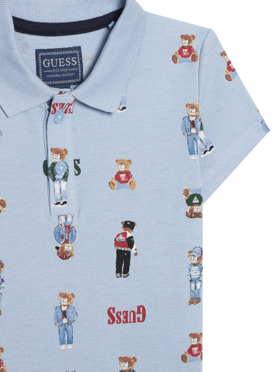 Guess Guess Polo N6RP01 KBV51 Celeste Regular Fit