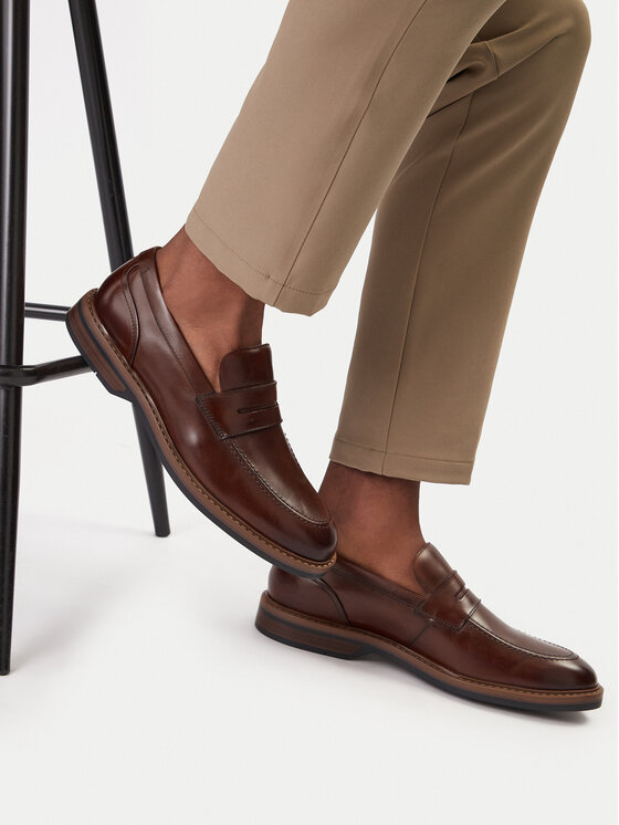 Clarks Clarks Mokasíny Aldwin Step 26178430 Hnedá