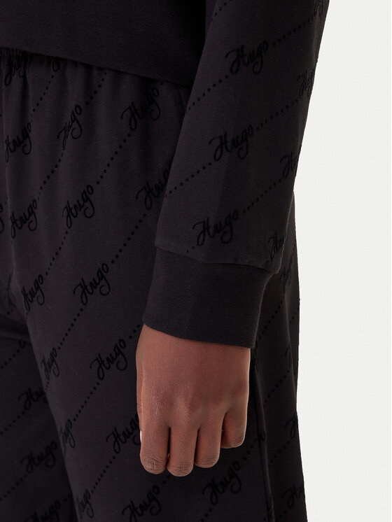 HUGO HUGO Majica dugih rukava Lokky 50545210 Crna Relaxed Fit