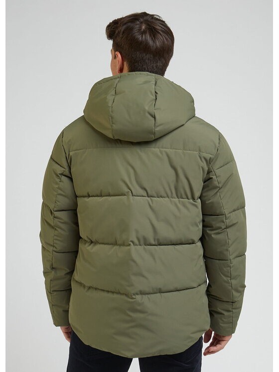 Lee Lee Kurtka zimowa PUFFER JACKET Zielony Regular Fit