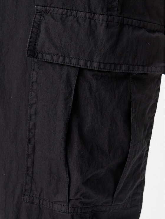 Tommy Jeans Tommy Jeans Hlače iz tkanine DW0DW20350 Črna Relaxed Fit