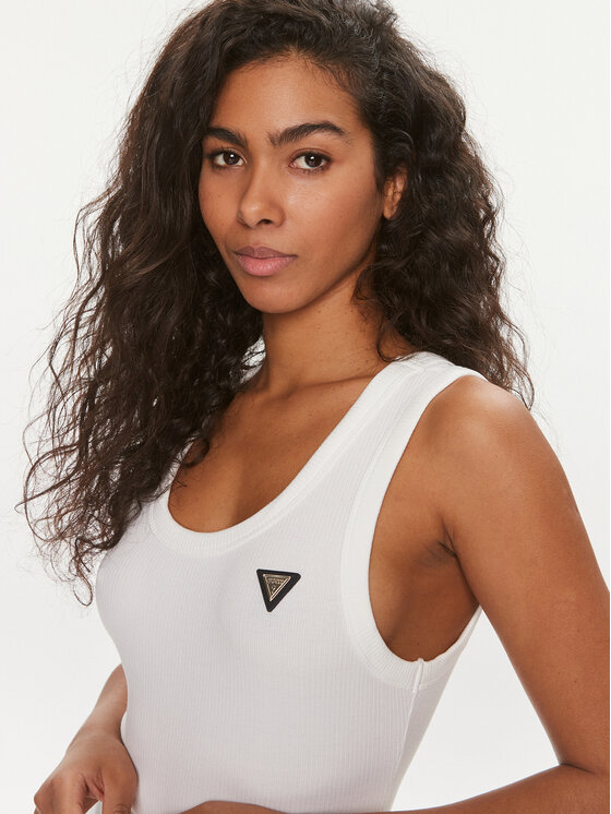 Guess Guess Sommerkleid Nyra V4GK03 KBCO2 Weiß Slim Fit