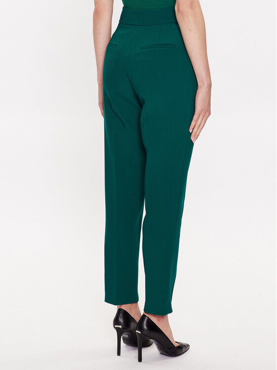 Pantaloni di tessuto 3YGB13 9653Z Verde Relaxed