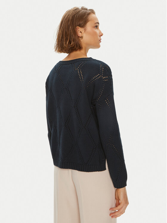 Weekend Max Mara Weekend Max Mara Sweter Abbozzi 2425366161 Granatowy Slim Fit