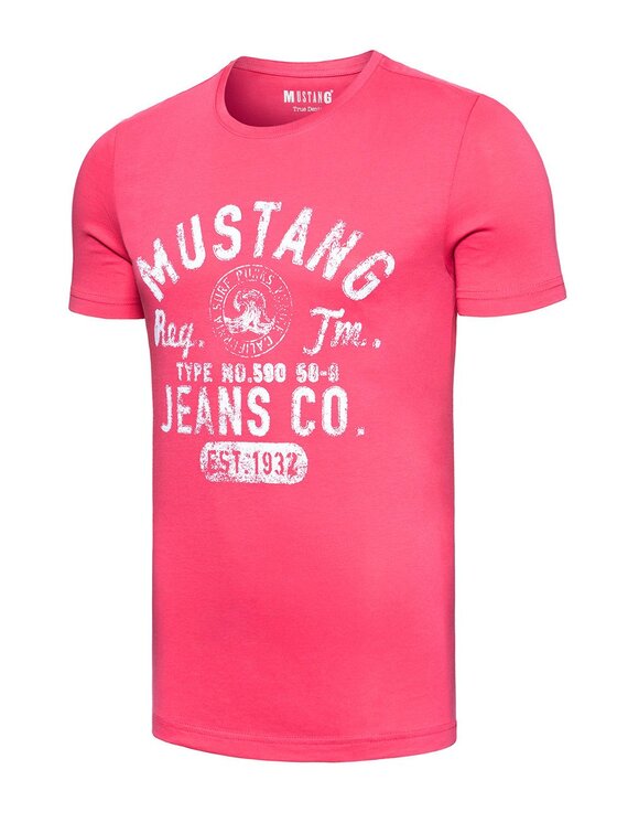 Mustang Mustang T-shirt PRINT TEE Rosa Regular Fit