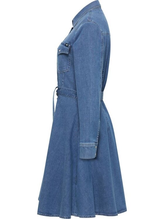 Mustang Mustang Sukienka codzienna Style Elisa Denim Dress Niebieski Regular Fit