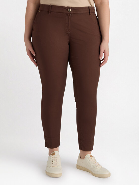 Fiorella Rubino Fiorella Rubino Spodnie materiałowe P718T004800N022 Brązowy Regular Fit