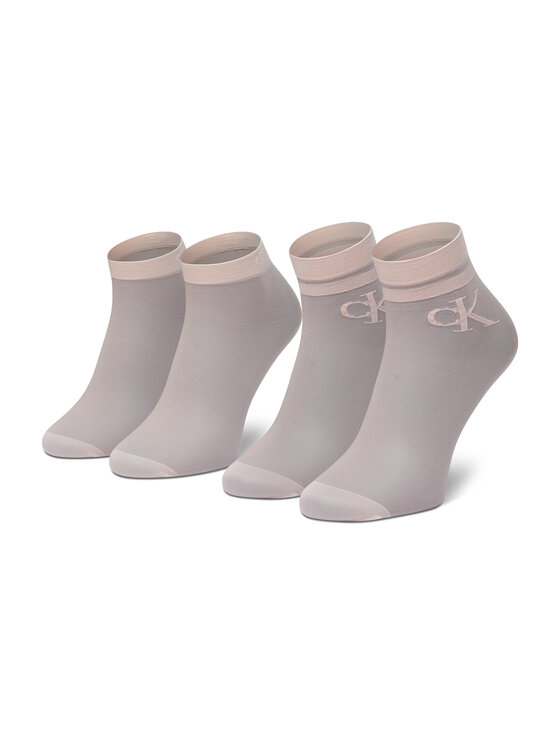 Calvin Klein Jeans Set di 2 paia di calzini corti da donna 100003042 Rosa •  Modivo.it