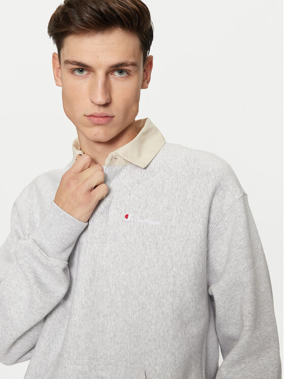 Champion Champion Majica dugih rukava 220708 Siva Relaxed Fit