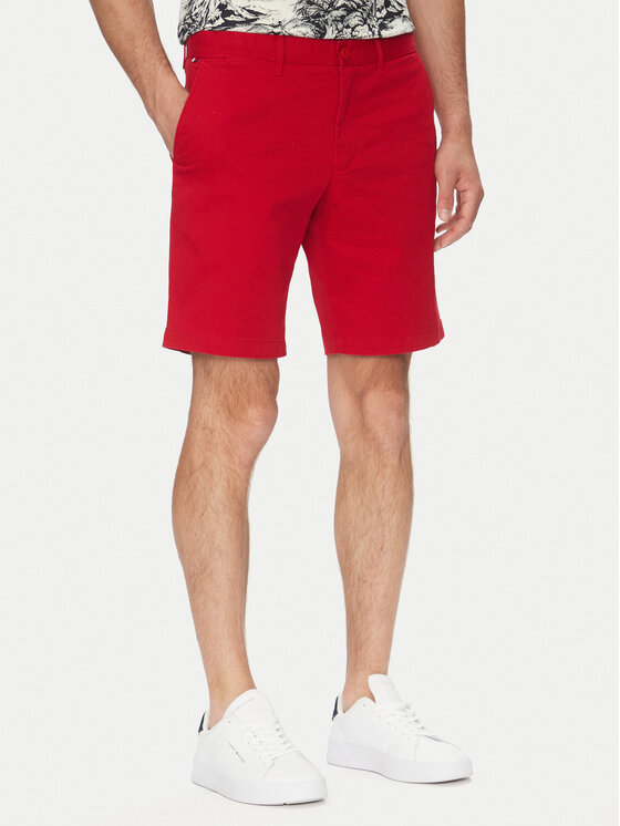 Tommy Hilfiger Tommy Hilfiger Pantalon scurți din material Brooklyn MW0MW23563 Roșu Regular Fit