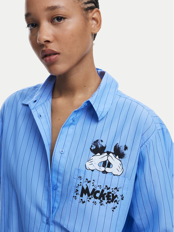 Desigual Desigual Camicia Mickey 25WWCW19 Blu Oversize