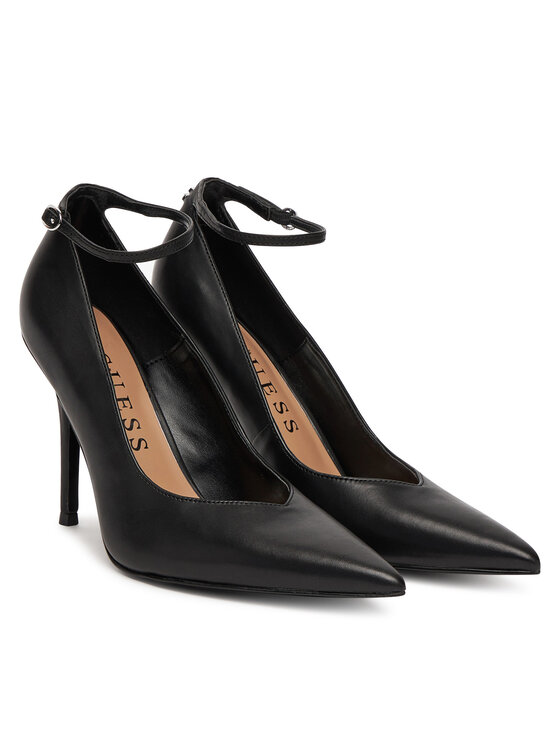 Guess Guess Pantofi cu toc subțire FLFNPR LEA08 Negru