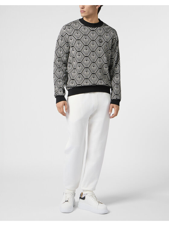 PHILIPP PLEIN PHILIPP PLEIN Sveter 30480 Čierna Regular Fit