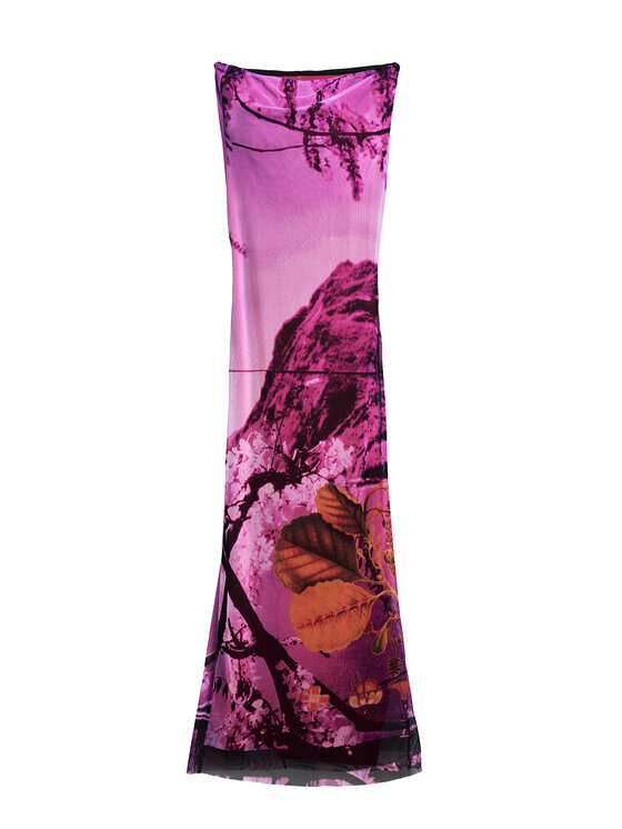Desigual Desigual Letní šaty Lakecomo 25SWVK39 Růžová Slim Fit
