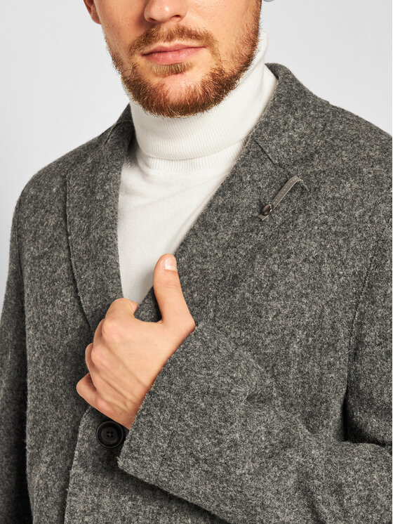 Baldessarini Baldessarini Cappotto di lana Clark-2 18686/000/8898 Grigio Regular Fit