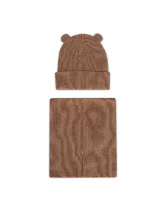 Action Boy Action Boy Komplet czapka i komin 8KF-001-AW24 Brązowy