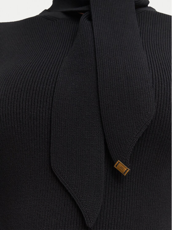 Elisabetta Franchi Elisabetta Franchi Koktel haljina AM-04S-66E2-V450 Crna Slim Fit