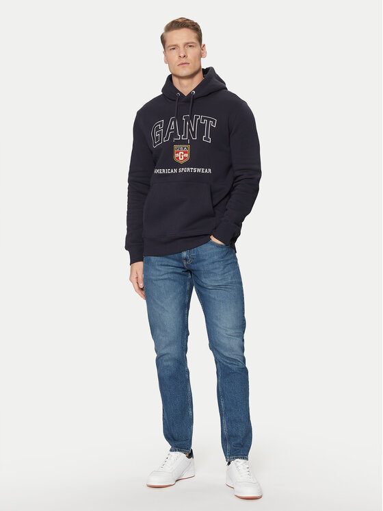 Gant Gant Pulóver 2044004 Sötétkék Regular Fit
