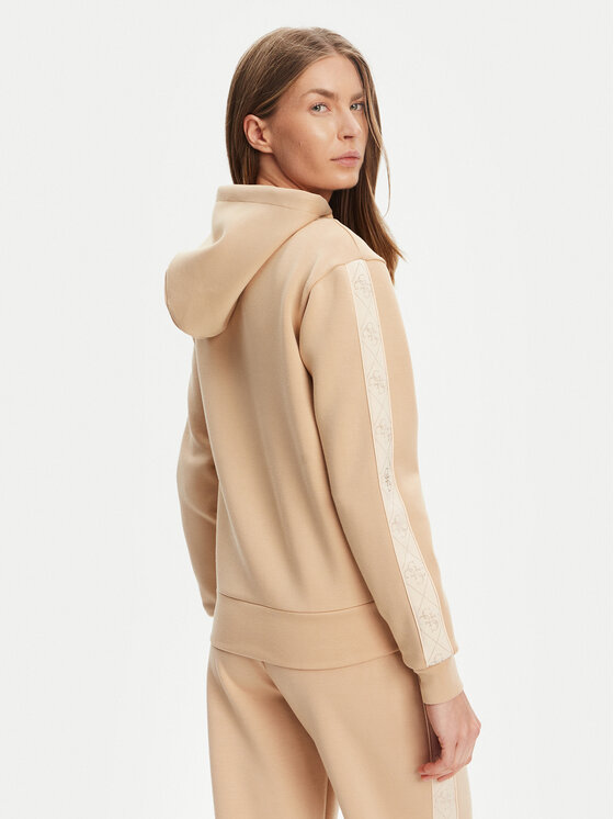 Guess Guess Bluza W5YQ05 KBYE2 Beżowy Regular Fit