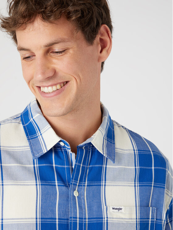 Wrangler Wrangler Koszula W5D64MXV2 112330810 Niebieski Relaxed Fit