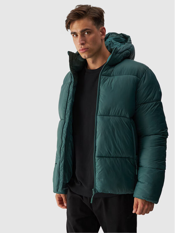 4F 4F Kurtka puchowa TDJAM480 Zielony Regular Fit