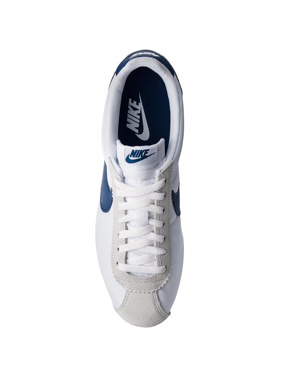 nike classic cortez nylon white gym blue