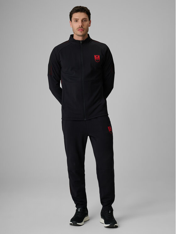 4F 4F Bluza techniczna FOOTBALL Czarny Regular Fit