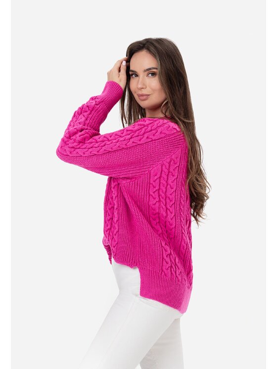 LAURELLA LAURELLA Sveter Laurella 6TU006504 Bordová Regular Fit