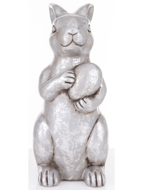 MIAhome MIAhome Figurka srebrna królik 31x13x16 cm ARGENTO Srebrny