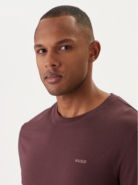 HUGO HUGO T-Shirt Dero222 50466158 Hnědá Regular Fit