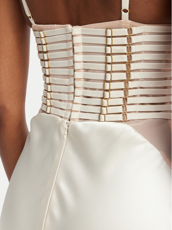 Elisabetta Franchi Elisabetta Franchi Õhtune kleit AB-R53-62E2-V760 Kreemjas Slim Fit