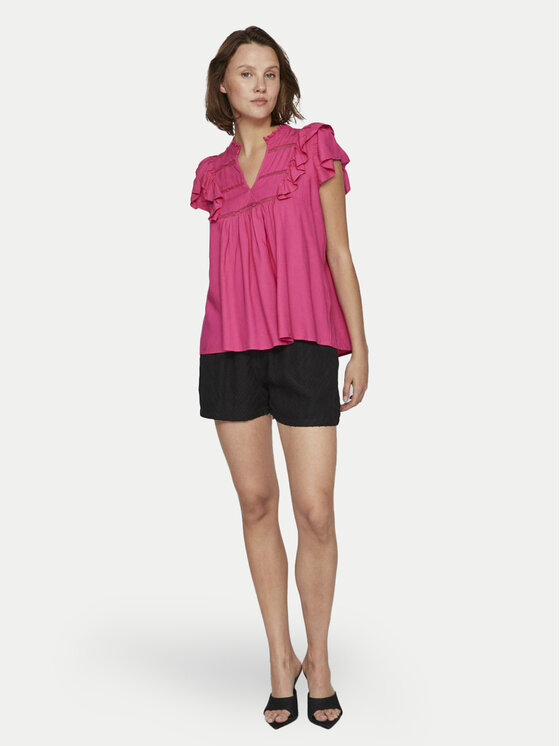 Vila Vila Blúz Visia 14097358 Rózsaszín Regular Fit