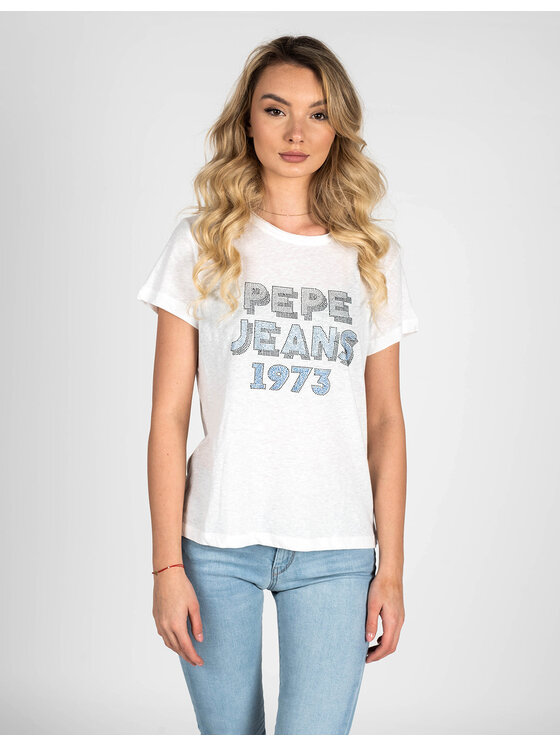Pepe Jeans Pepe Jeans T-Shirt PL504817 | Bibiana Λευκό Regular Fit