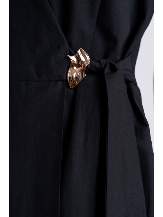 CLICK CLICK Φόρεμα καθημερινό 60-6168 Μαύρο Flare Fit