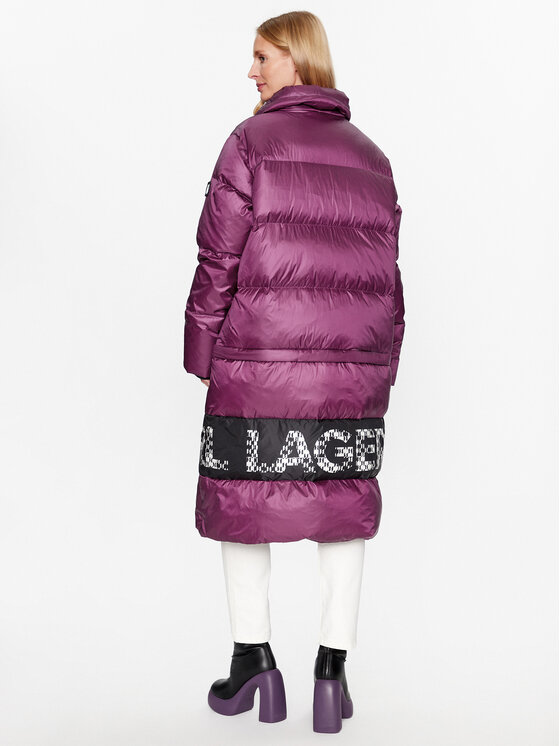 KARL LAGERFELD KARL LAGERFELD Žieminė striukė Check 236W1506 Rožinė Regular Fit