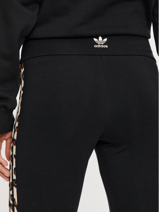 adidas adidas Legíny Leopard Allover Print IW8471 Černá Regular Fit
