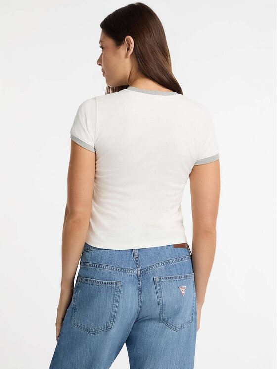 Guess Jeans Guess Jeans T-Shirt 174441 Biały Classic Fit