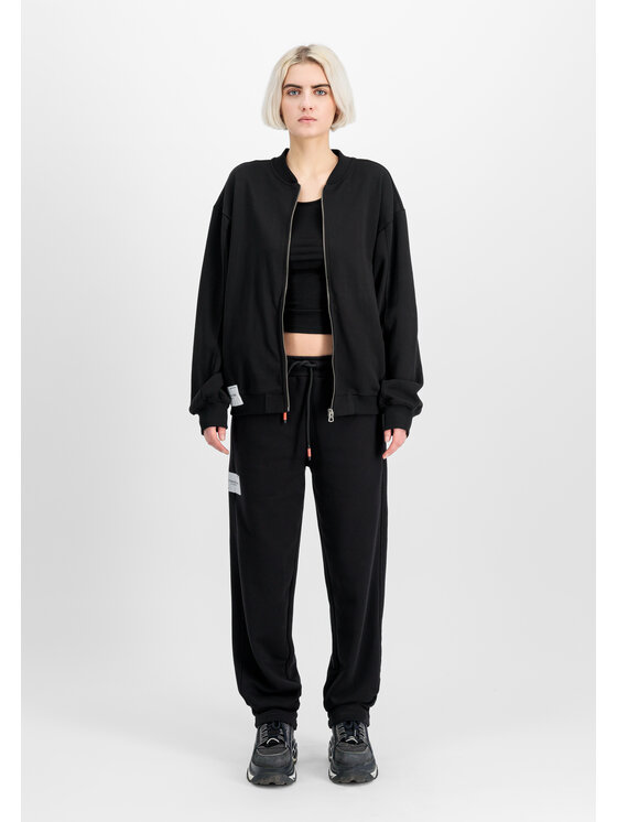 Alpha Industries Alpha Industries Kurtka bomber Studio Edition Fleece Bomber Jacket Women Czarny Loose Fit