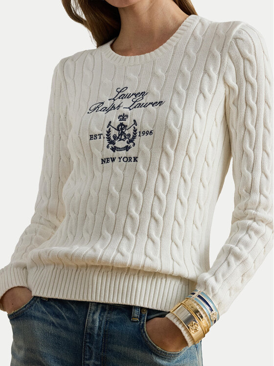 LAUREN RALPH LAUREN LAUREN RALPH LAUREN Svetr 200P03508003 Bílá Slim Fit