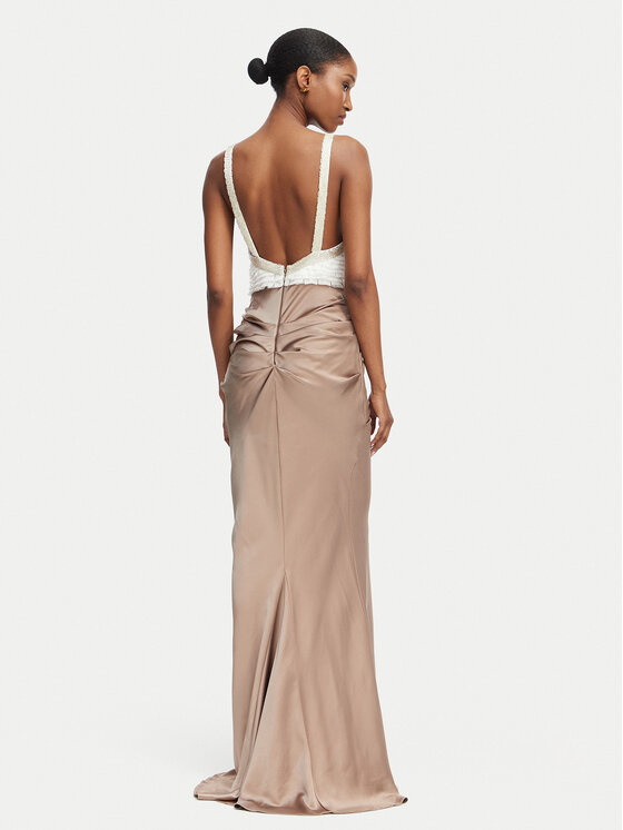 Elisabetta Franchi Elisabetta Franchi Vakarkleita AB-R17-62E2-V800 Gaiši brūna Slim Fit