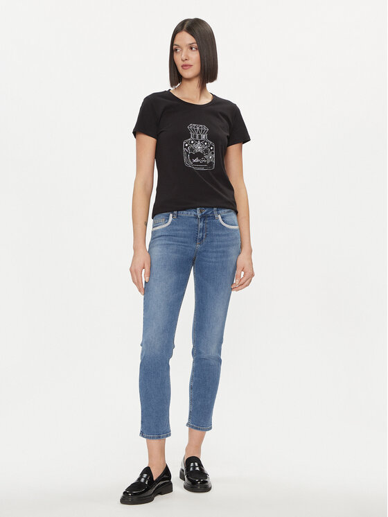 Liu Jo Liu Jo T-krekls WA4034 JS923 Melns Regular Fit