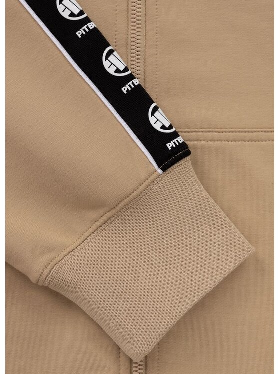PITBULL PITBULL Bluza męska rozpinana z kapturem TAPE NUGGET XL Beżowy Regular Fit