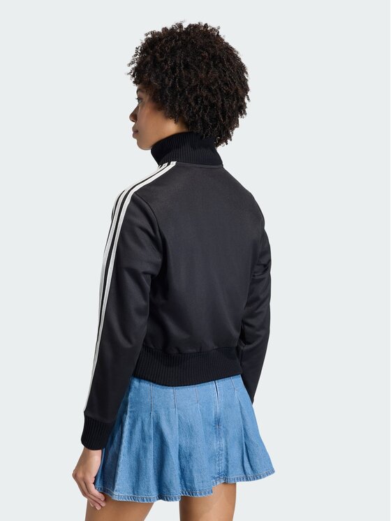 adidas adidas Bluza Firebird with Knitted Crochet Details Czarny Slim Fit