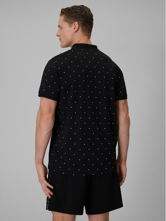 4F 4F Polo SPORTS CLUB Czarny Regular Fit
