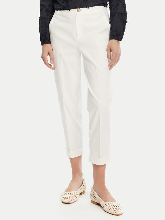 Tatuum Tatuum Pantaloni di tessuto Seremi T2510.145 Écru Regular Fit