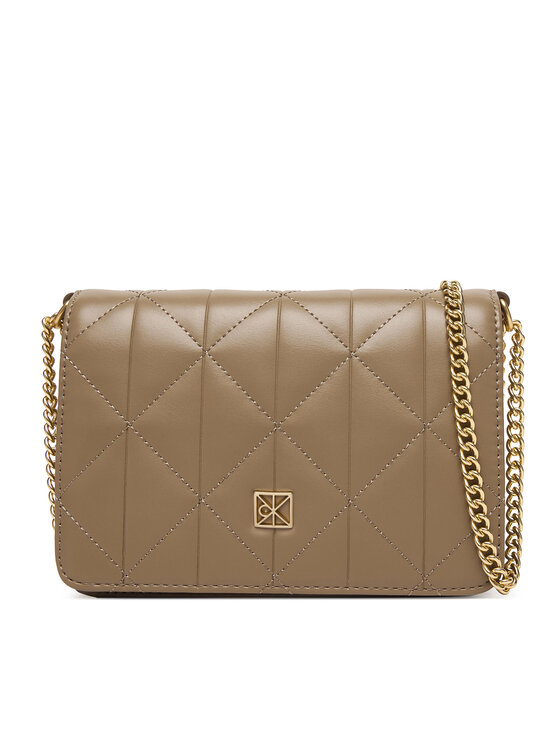 Calvin Klein Calvin Klein Kabelka Quilted Mini Chain Bag LV04F3321G Béžová