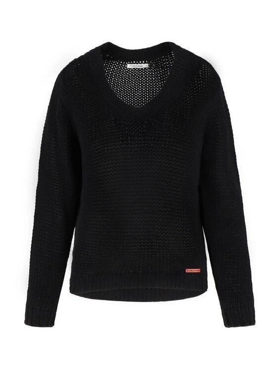 Volcano Volcano Sweter S-GEA Czarny Regular Fit