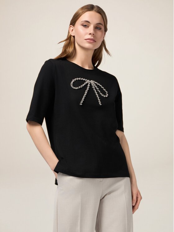 Oltre Oltre T-shirt G419J004220N033 Nero Regular Fit