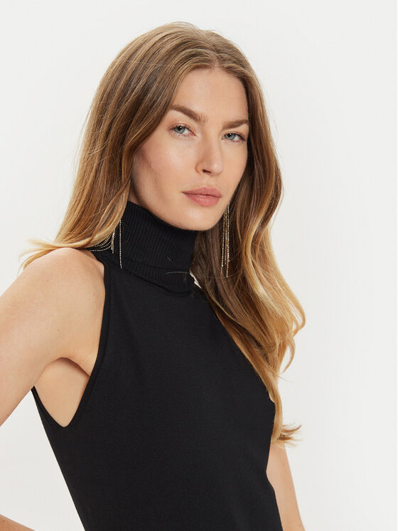 TWINSET TWINSET Trikotažinė suknelė 242TF3030 Juoda Slim Fit