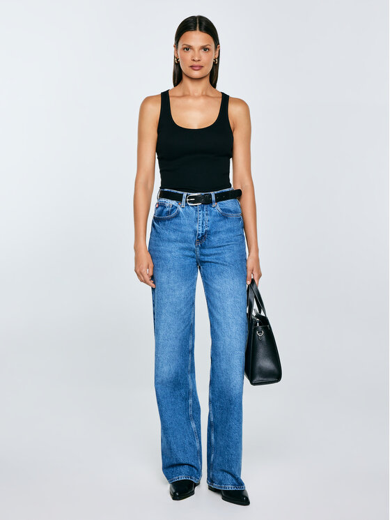 BIG STAR BIG STAR Top ALENA Czarny Slim Fit